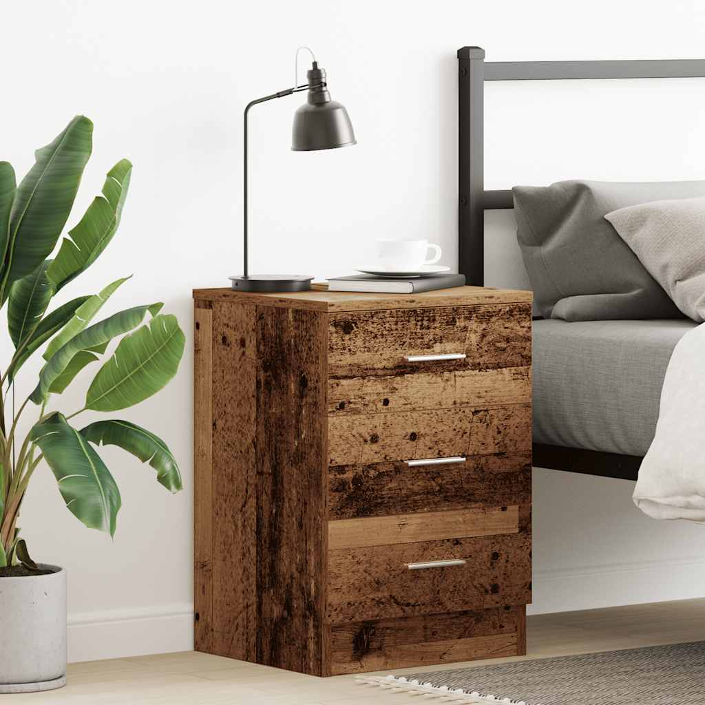 Bedside Cabinet Old Wood 38x35x55 cm Engineered Wood