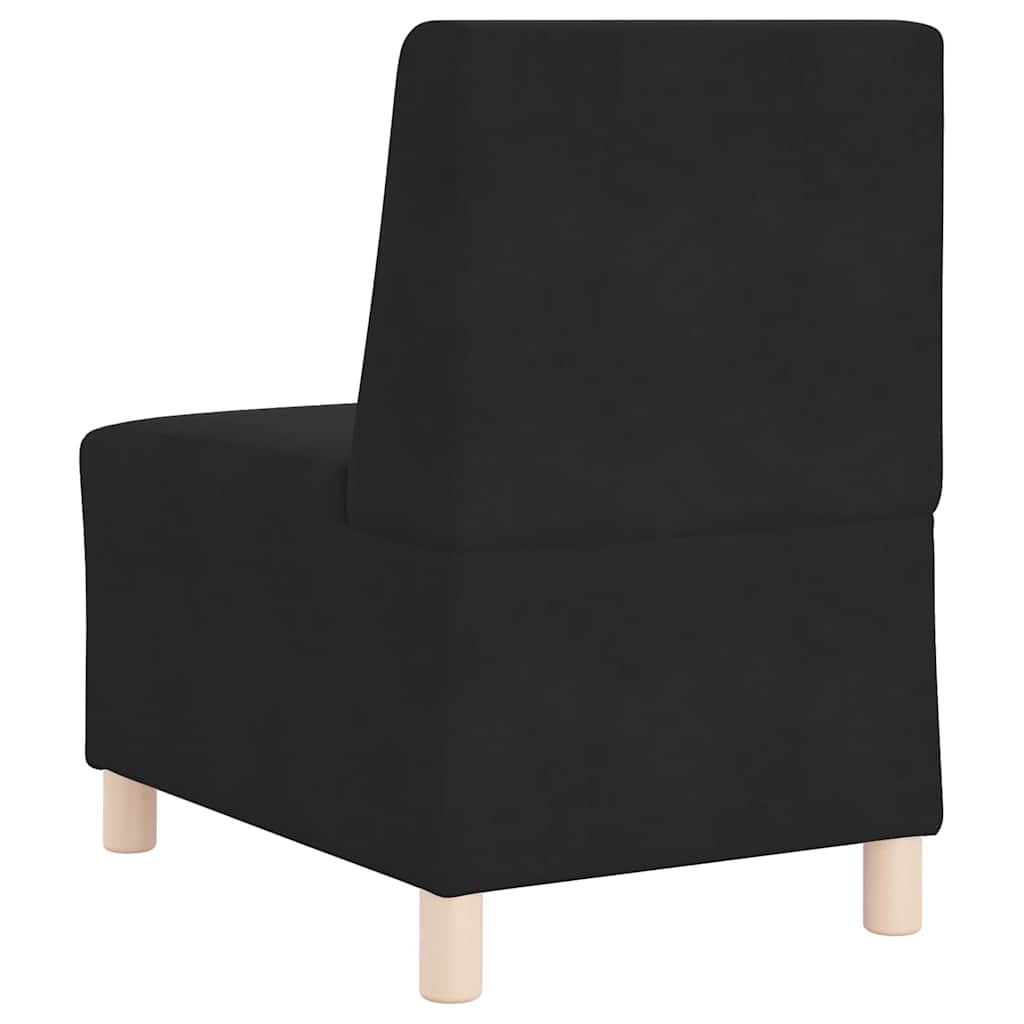 | Modular Sofa Unit Armless | Black 55 x 74 x 82 cm Velvet