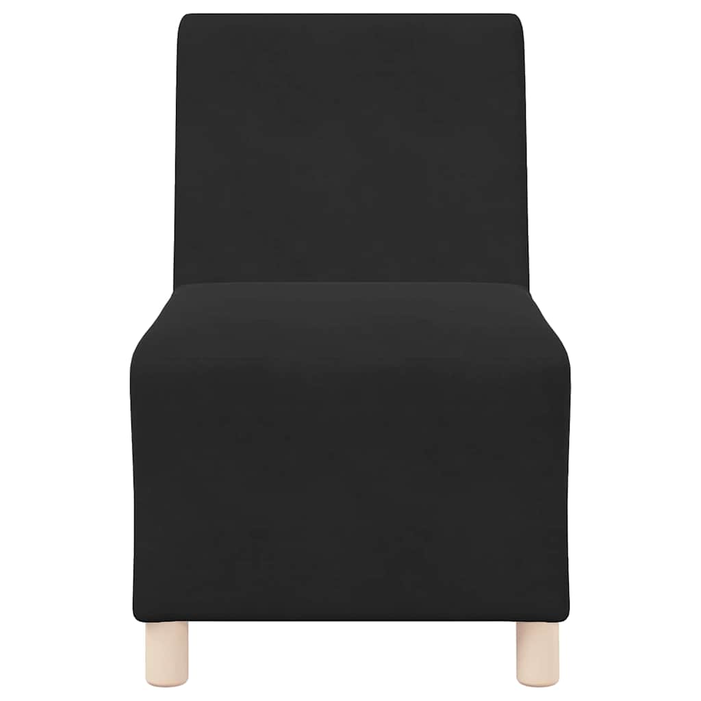 | Modular Sofa Unit Armless | Black 55 x 74 x 82 cm Velvet