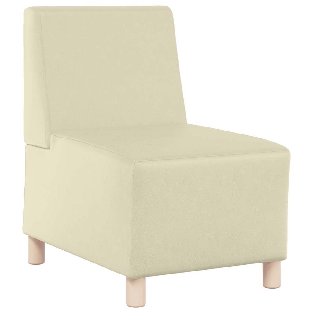 | Modular Sofa Unit Armless | Cream 55 x 74 x 82 cm Faux leather