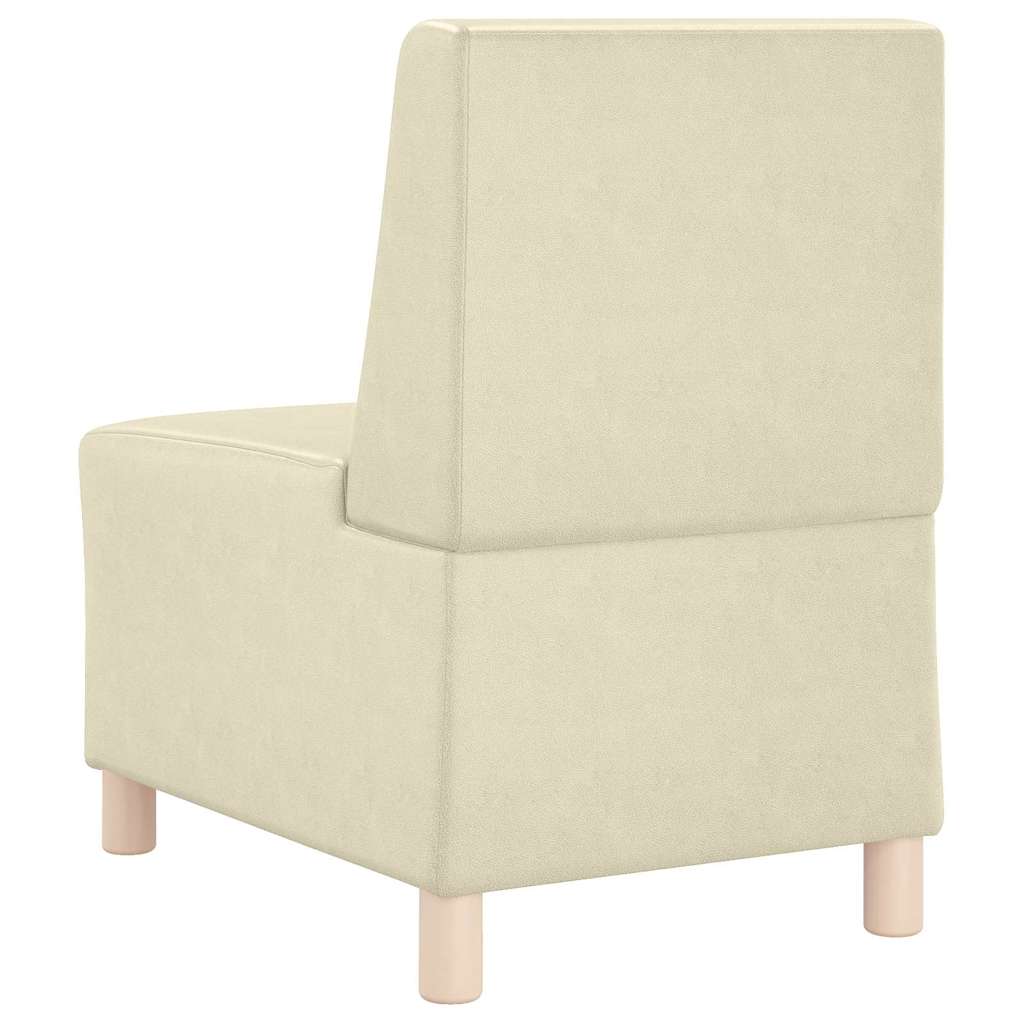 | Modular Sofa Unit Armless | Cream 55 x 74 x 82 cm Faux leather