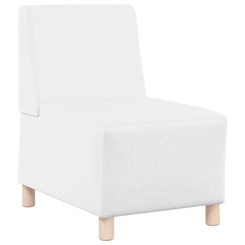 | Modular Sofa Unit Armless | White 55 x 74 x 82 cm Faux leather