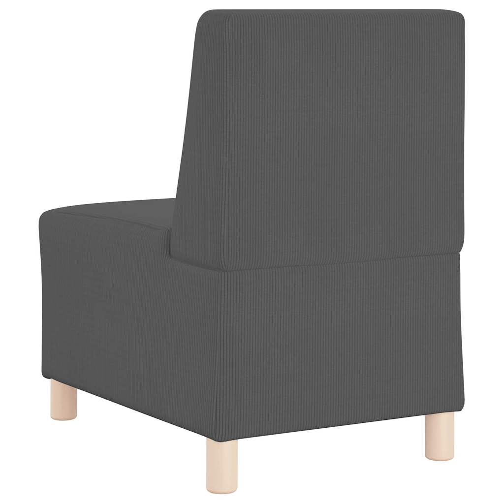 | Modular Sofa Unit Armless | Dark grey 55 x 74 x 82 cm