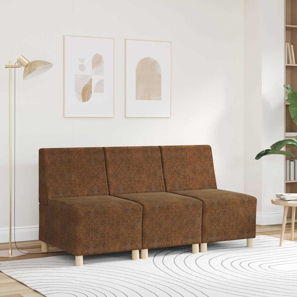 | Sofa Chair | Brown 55 x 74 x 82 cm Faux suede leather