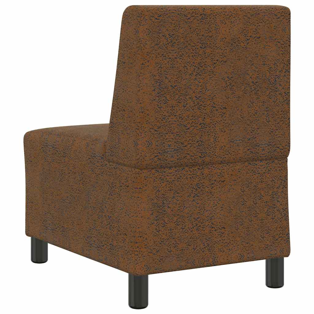 | Sofa Chair | Brown 55 x 74 x 82 cm Faux suede leather