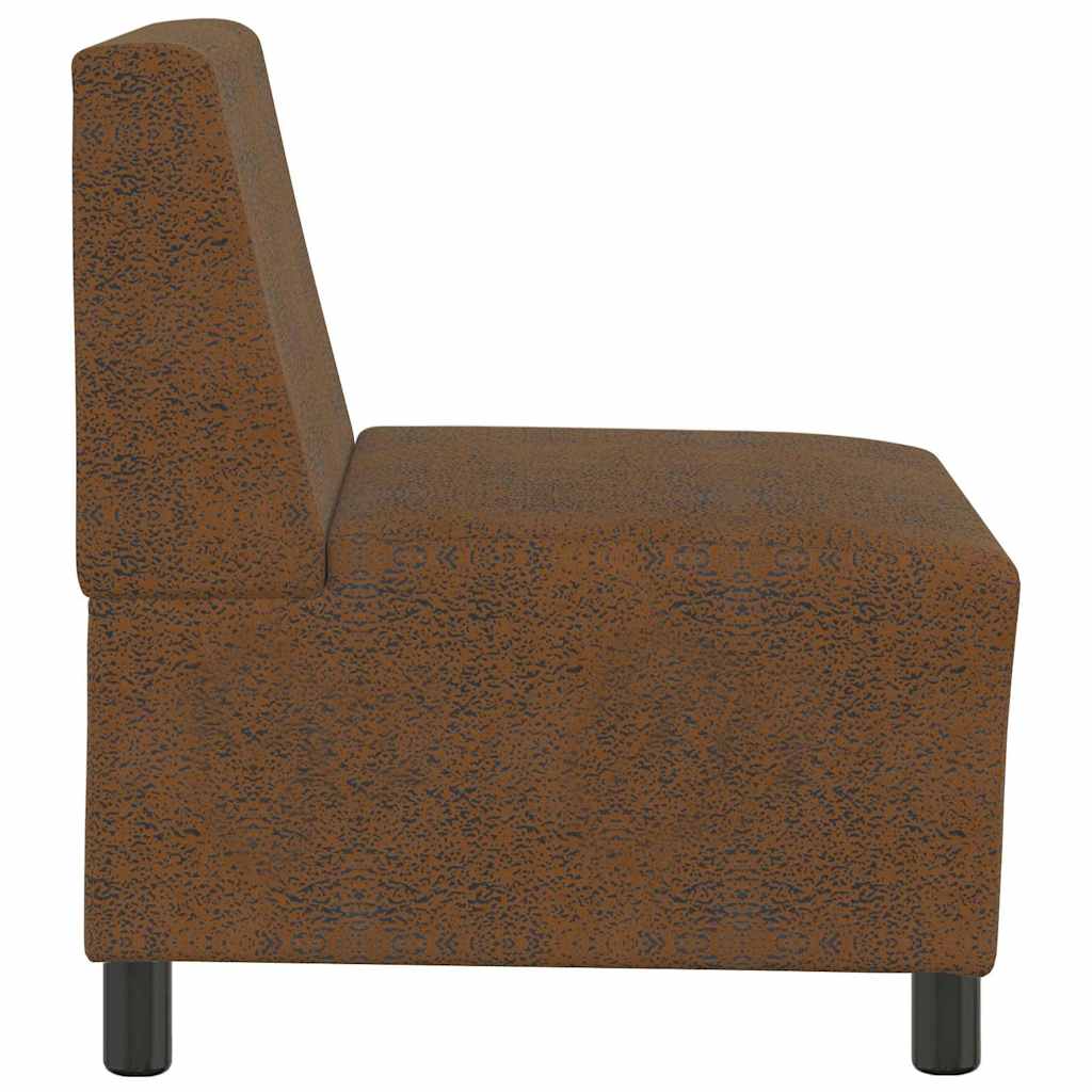 | Sofa Chair | Brown 55 x 74 x 82 cm Faux suede leather
