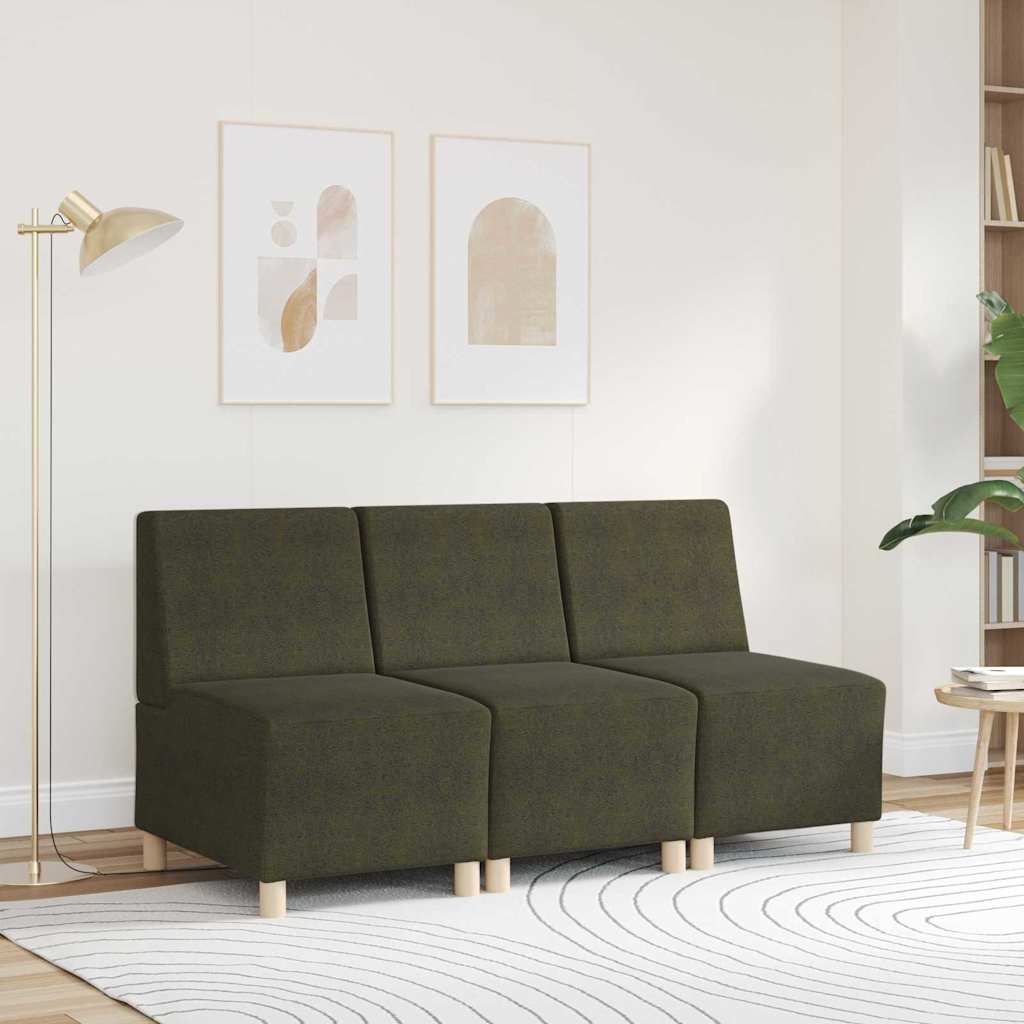 Modular Sofa Unit Armless Army Green 55 x 74 x 82 cm