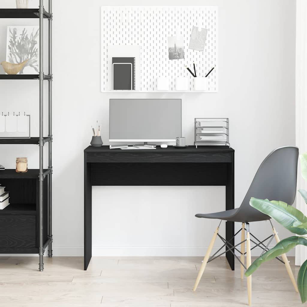 Desk Black Oak 90x40x72 cm Engineered Wood