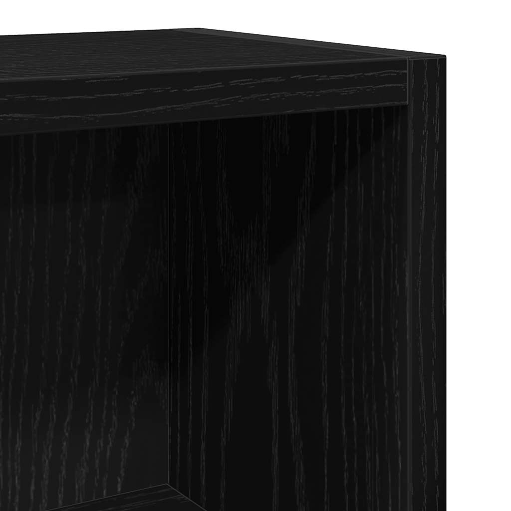 CD Cabinets 2 pcs Black Oak 21x16x93.5 cm Engineered Wood