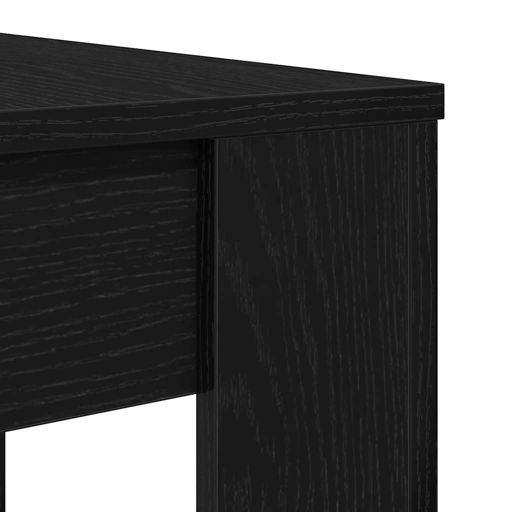 Dining Table Black Oak 120x60x76 cm Engineered Wood