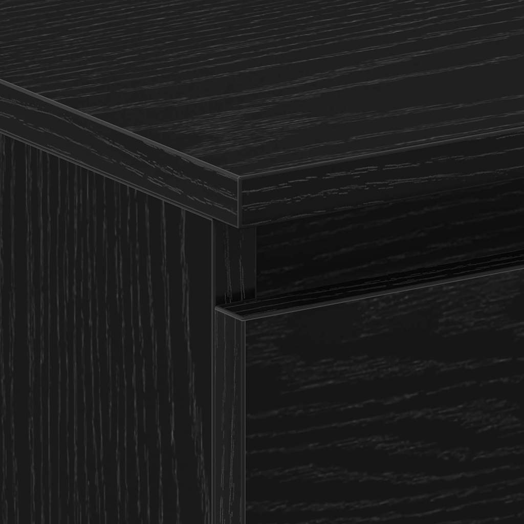 Bedside Cabinet Black oak 30 x 30 x 40 cm Engineered wood