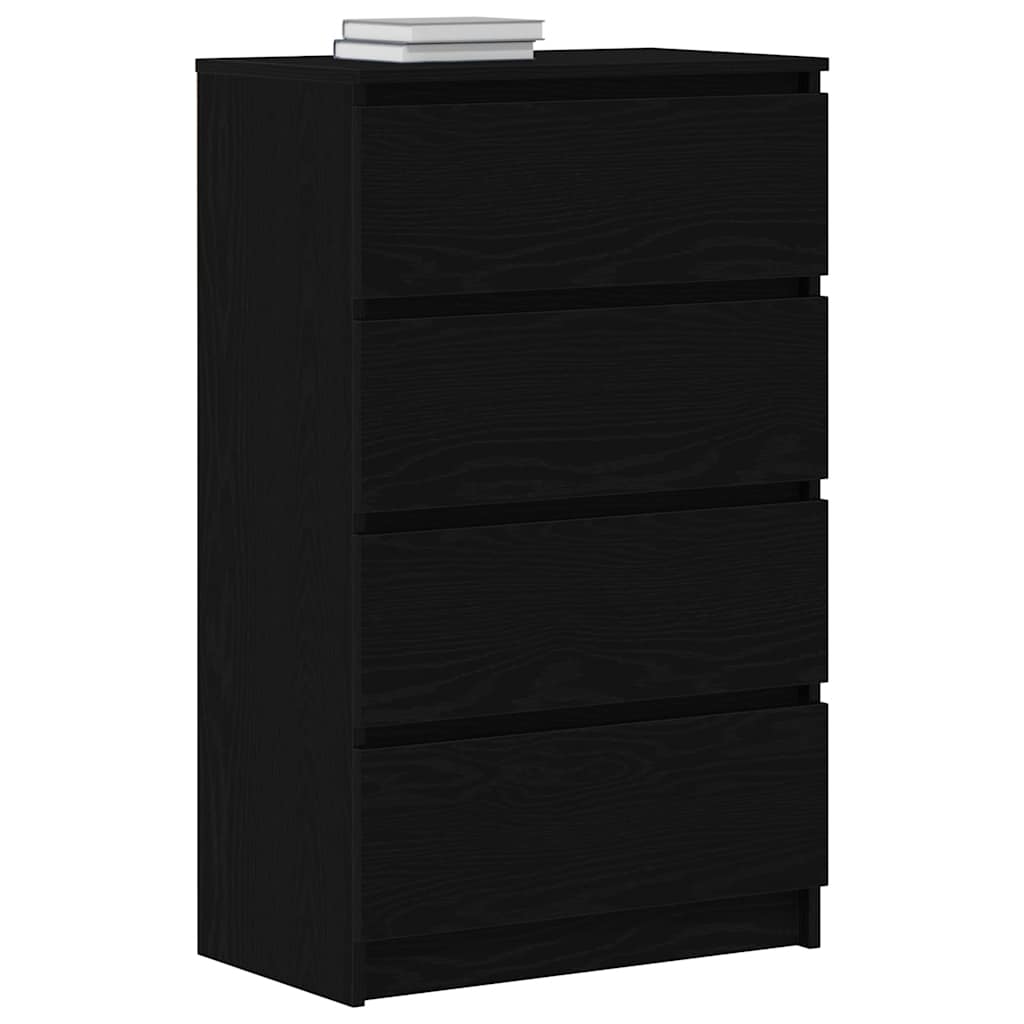 Sideboard Black Oak 60x35x98.5 cm Engineered Wood