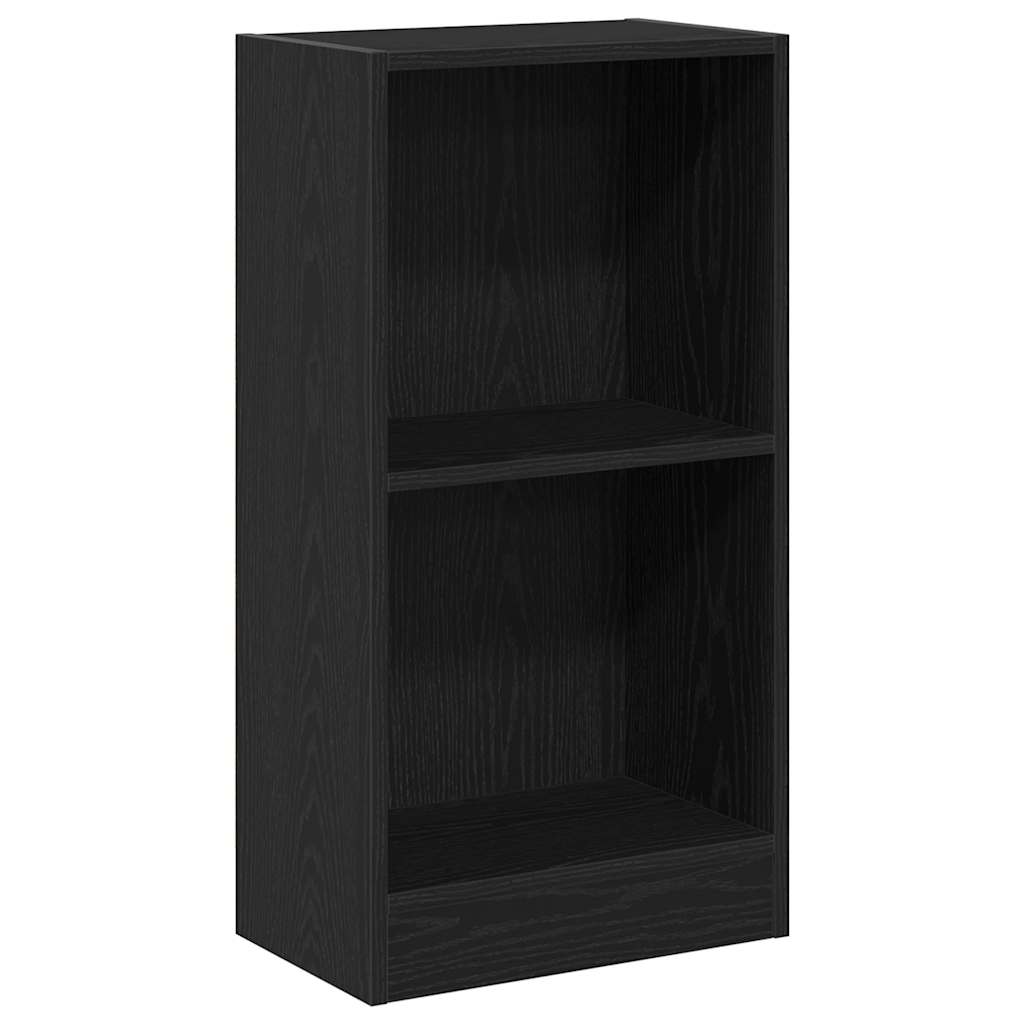 Bookcase Black Oak 40x24x76 cm Engineered Wood