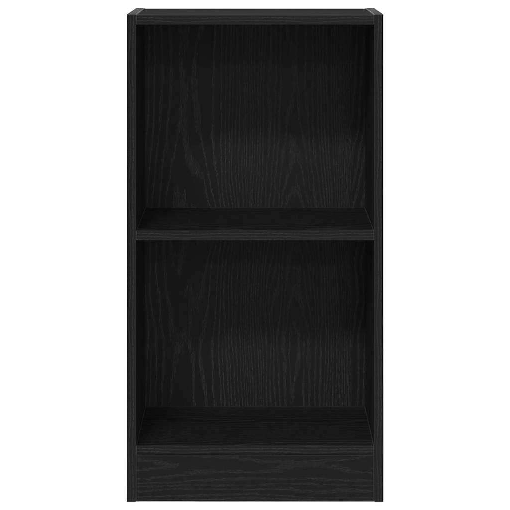 Bookcase Black Oak 40x24x76 cm Engineered Wood