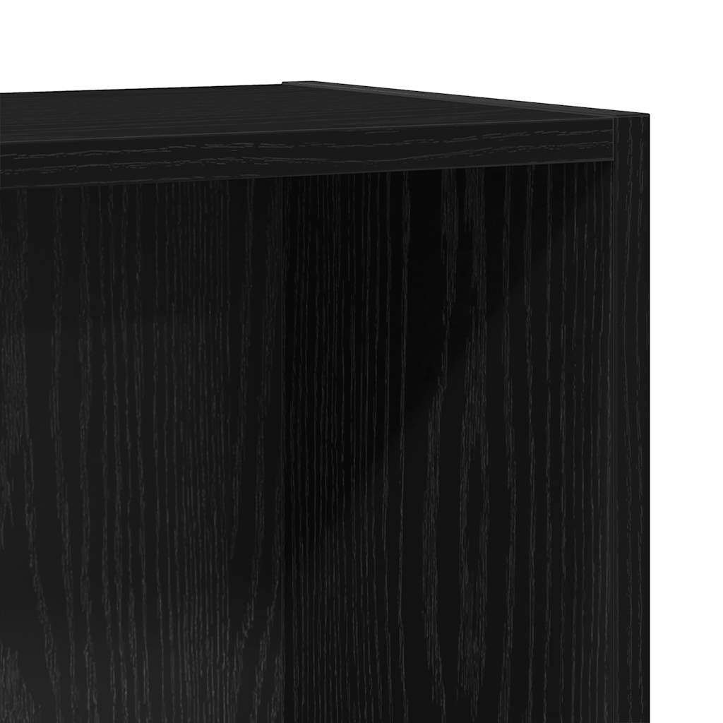 Bookcase Black Oak 40x24x76 cm Engineered Wood