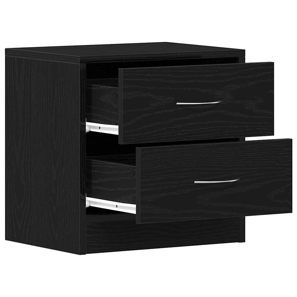 Bedside Cabinet Black Oak 40x30x40 cm Engineered Wood