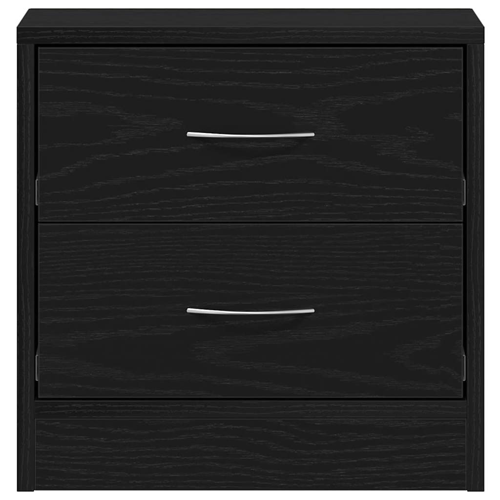 Bedside Cabinet Black Oak 40x30x40 cm Engineered Wood