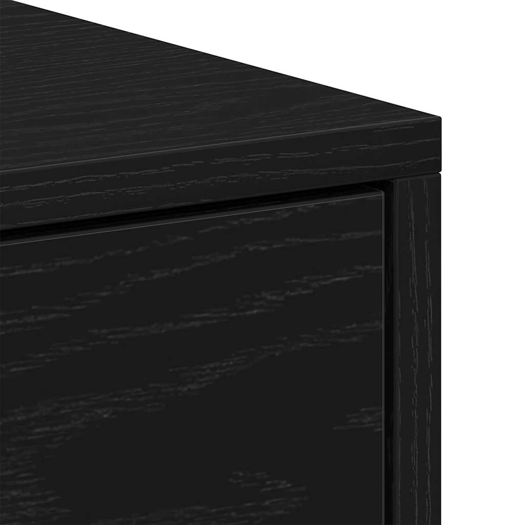 Bedside Cabinet Black Oak 40x30x40 cm Engineered Wood