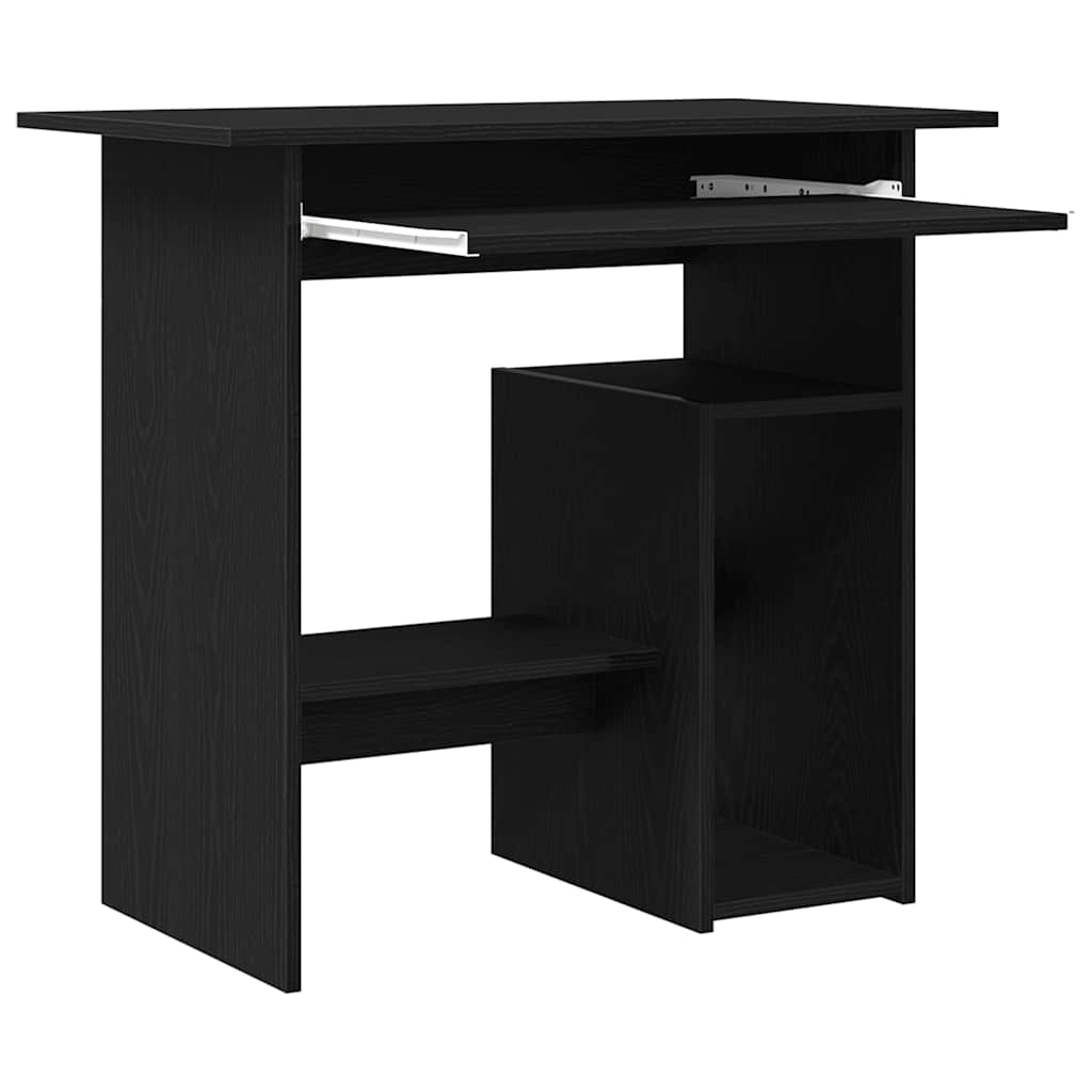 Desk Black Oak 80x45x74 cm Engineered Wood