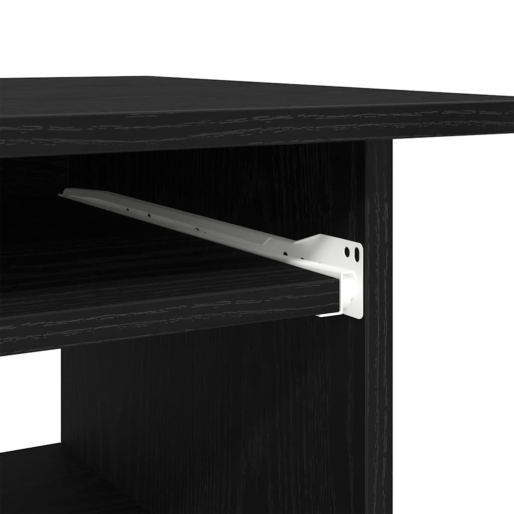 Desk Black Oak 80x45x74 cm Engineered Wood