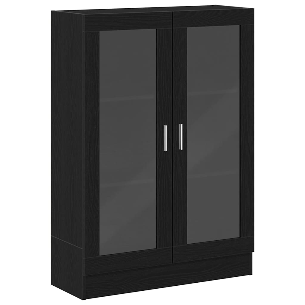 Book Cabinet Black Oak 82.5x30.5x115 cm Engineered Wood