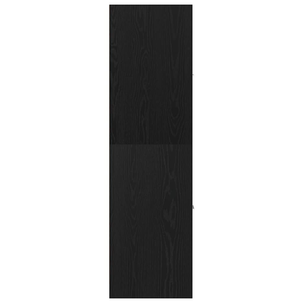 Apothecary Cabinet Black Oak 30x41x144.5 cm Engineered Wood
