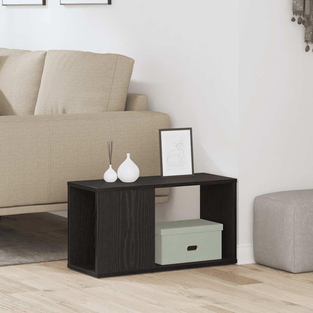 TV Cabinet Black Oak 60x24x32 cm Engineered Wood