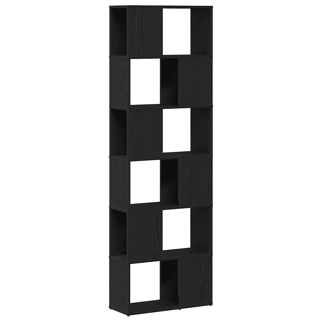 Book Cabinet/Room Divider Black Oak 60x24x186 cm