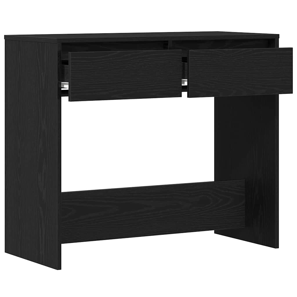 Console Table Black Oak 89x41x76.5 cm Engineered Wood