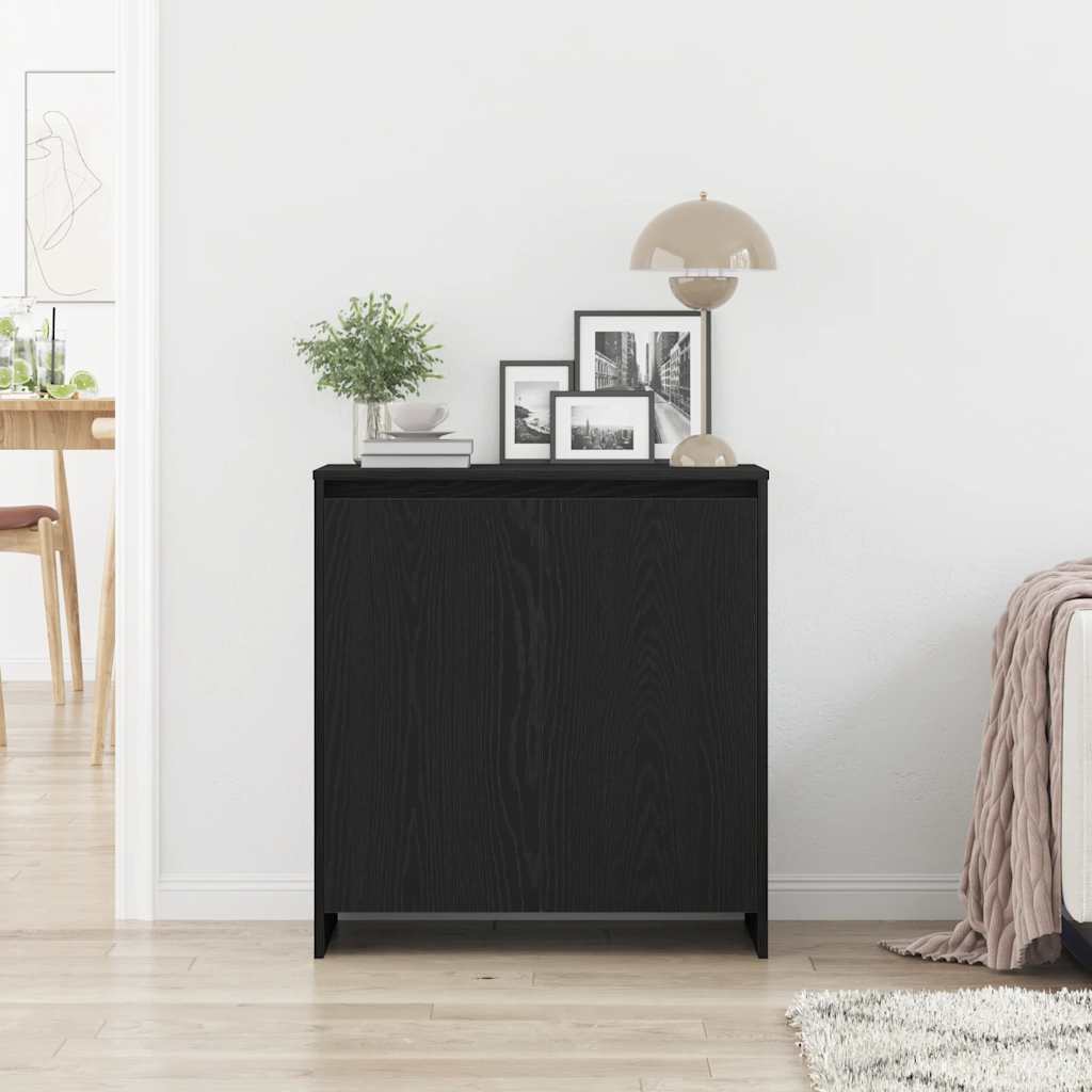 Sideboard Black Oak 70x41x75 cm Engineered Wood