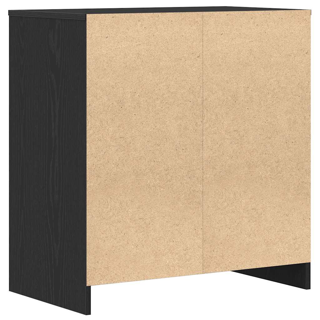 Sideboard Black Oak 70x41x75 cm Engineered Wood