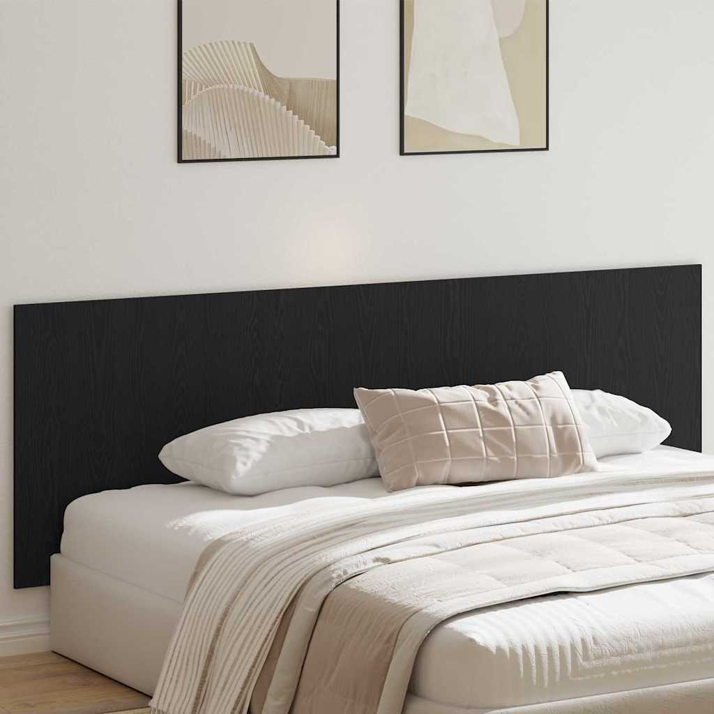 Headboard Black oak 240 x 1,5 x 80 cm Engineered wood