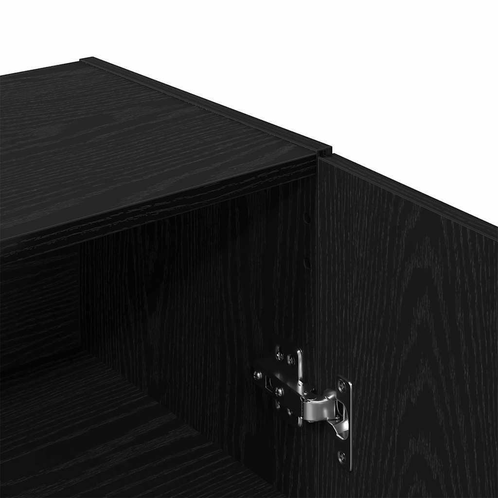 Sideboard Black Oak 69.5x34x90 cm Engineered Wood
