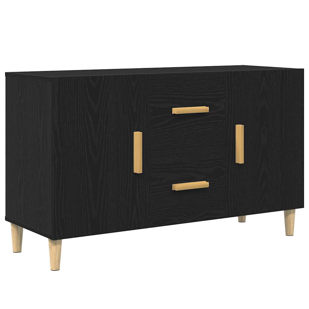 Sideboard Black Oak 100x36x60 cm Engineered Wood