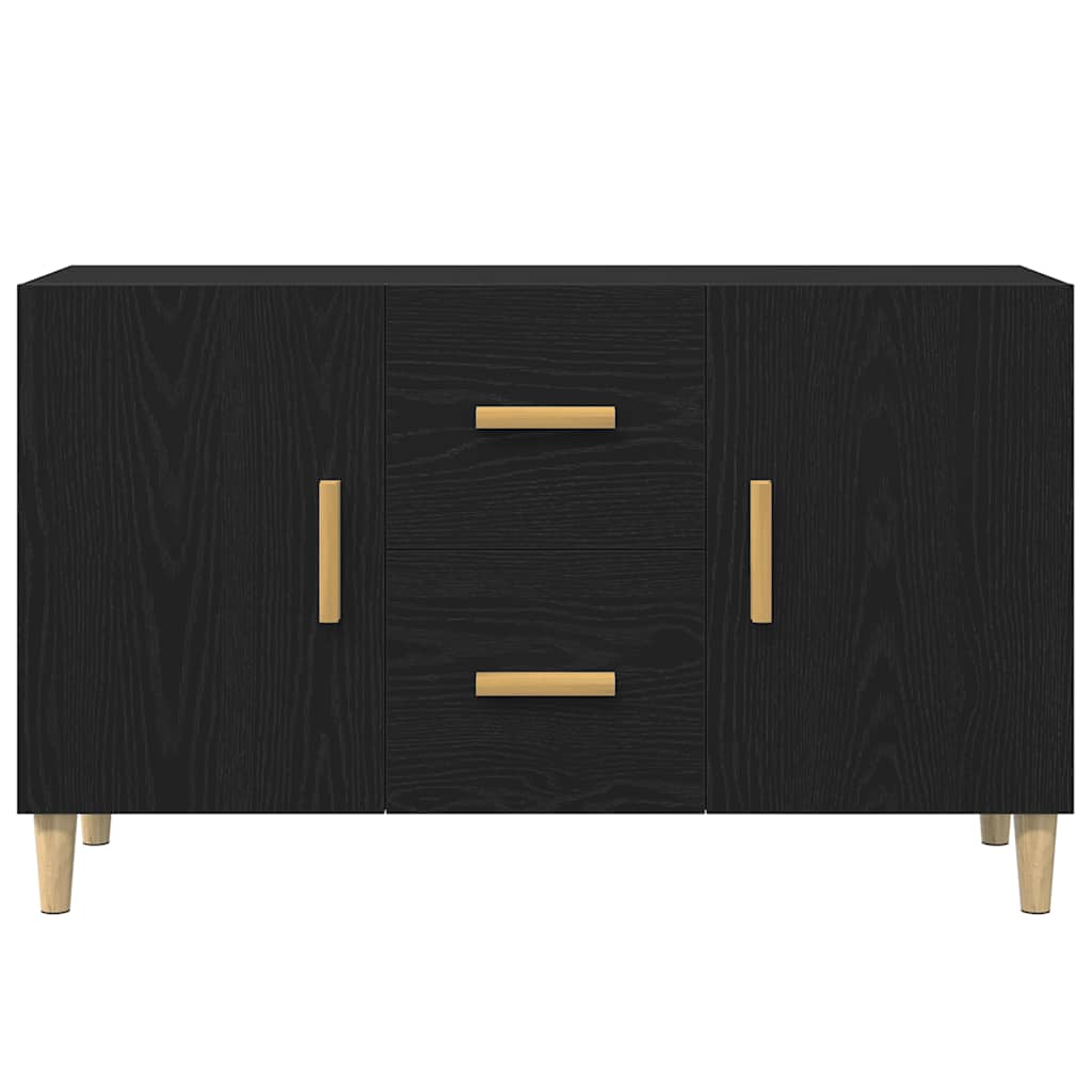 Sideboard Black Oak 100x36x60 cm Engineered Wood