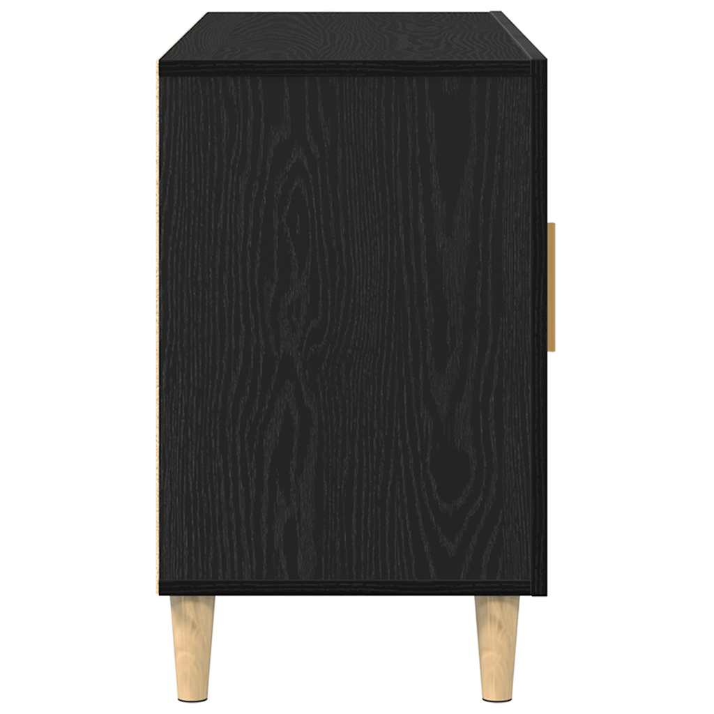 Sideboard Black Oak 100x36x60 cm Engineered Wood