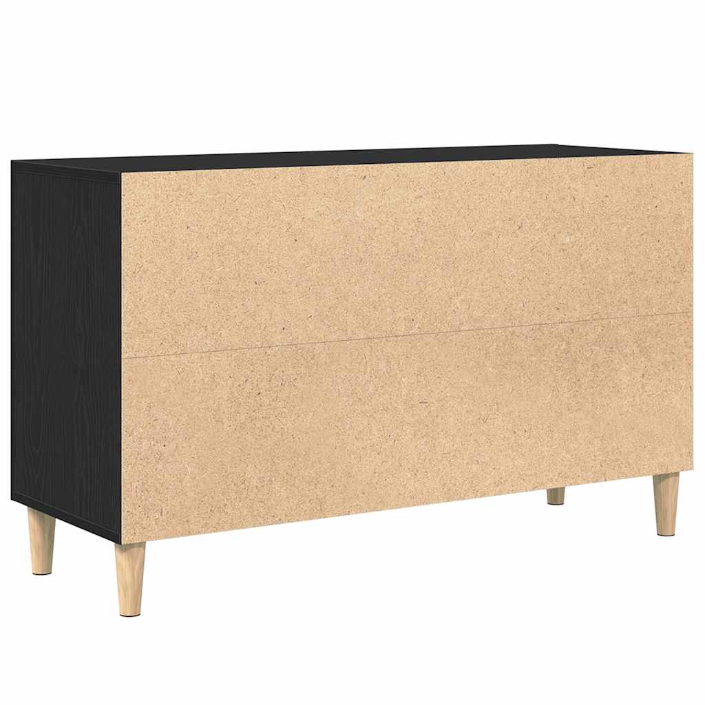 Sideboard Black Oak 100x36x60 cm Engineered Wood