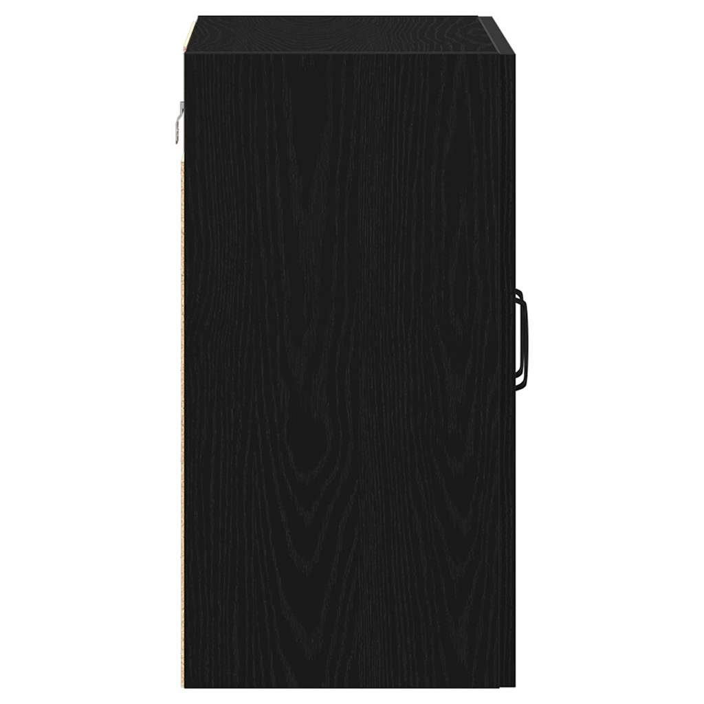 Wall Cabinet Black Oak 60x31x60 cm Engineered Wood