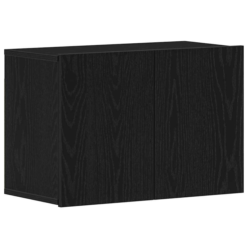 TV Cabinet Black Oak 60x30x41 cm Engineered Wood