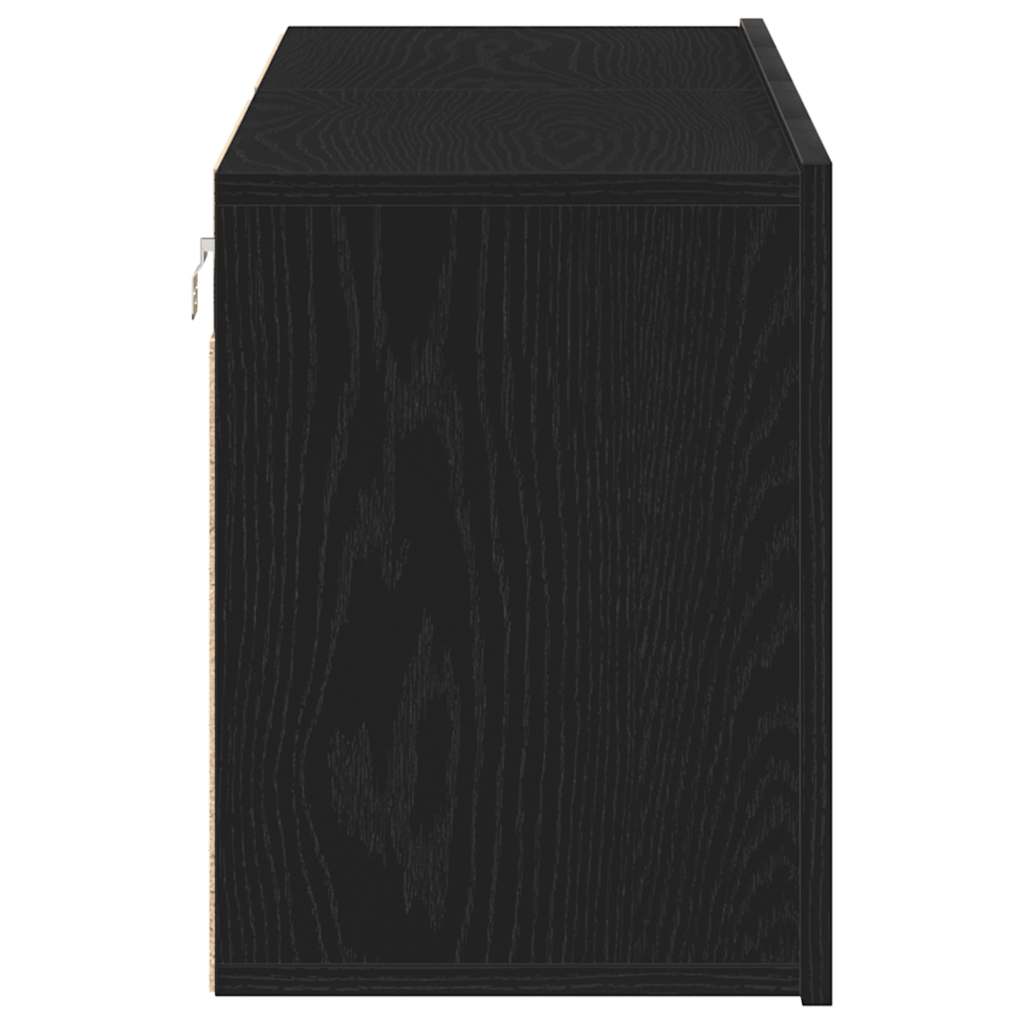 TV Cabinets 2 pcs Black Oak 120x30x41 cm Engineered Wood
