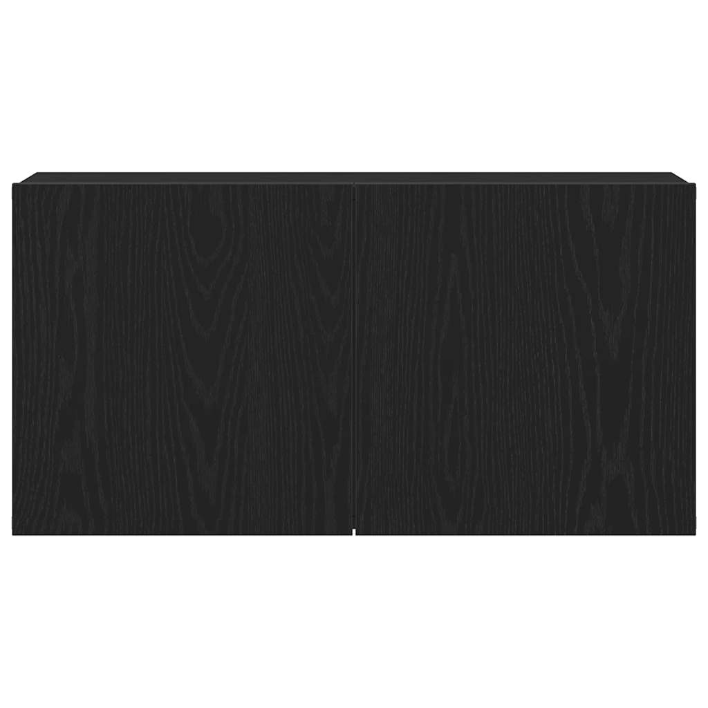 TV Cabinet Black Oak 80x30x41 cm Engineered Wood