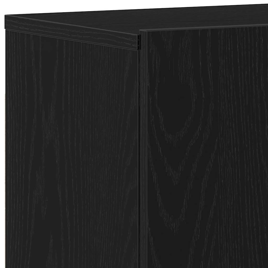 TV Cabinet Black Oak 80x30x41 cm Engineered Wood