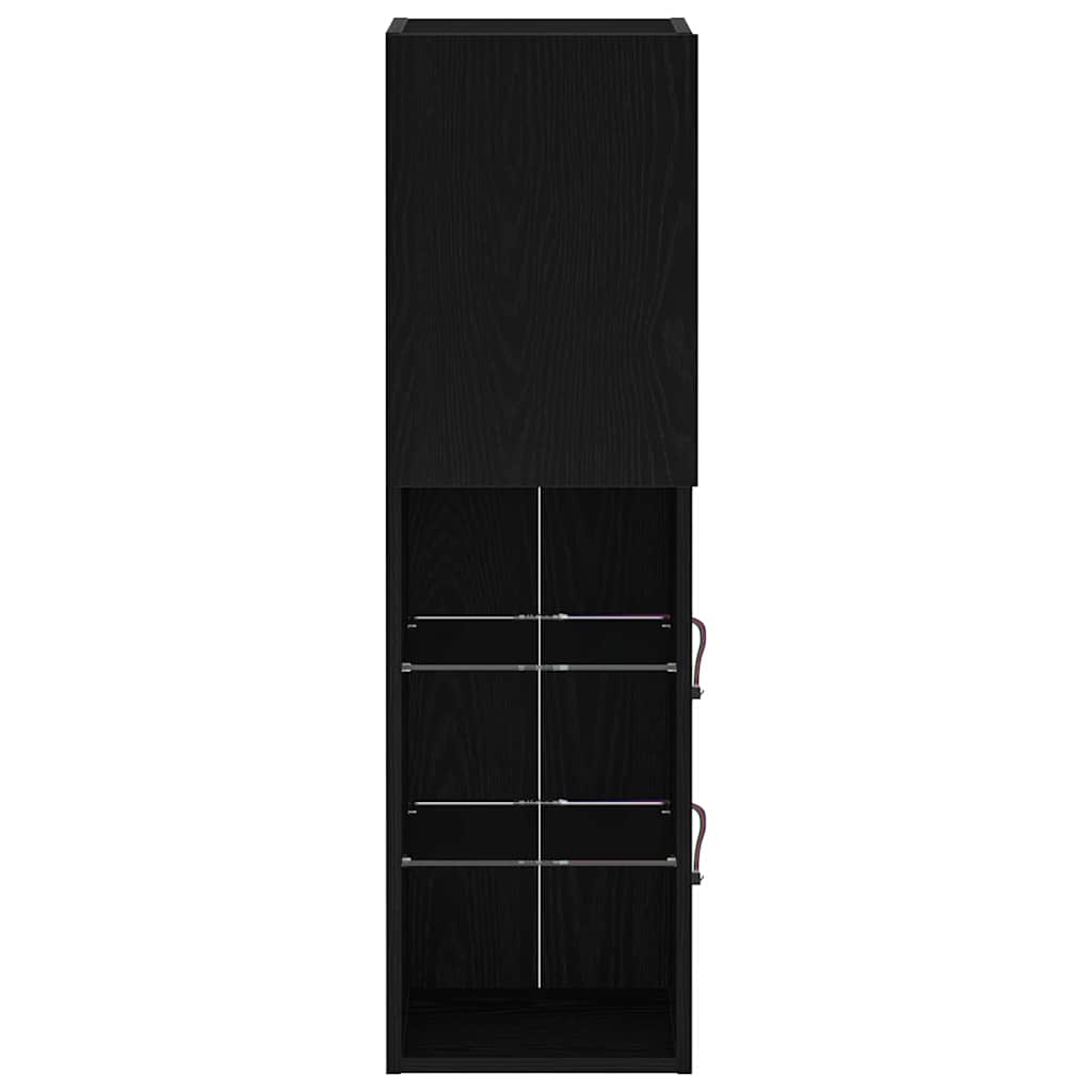 TV Cabinet 2 pcs Black 30.5 x 30 x 102 cm Engineered wood