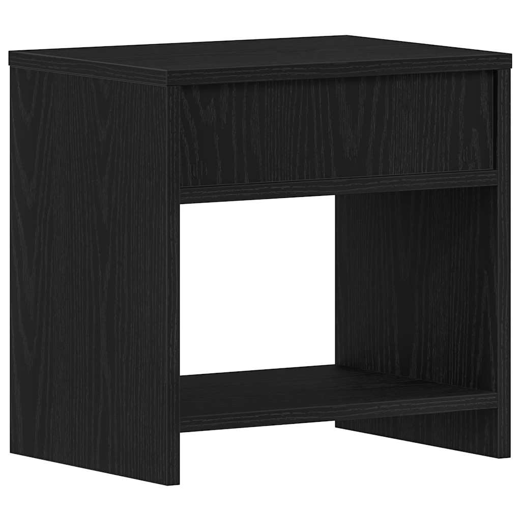 Bedside Cabinet Black Oak 40x30x40 cm Engineered Wood