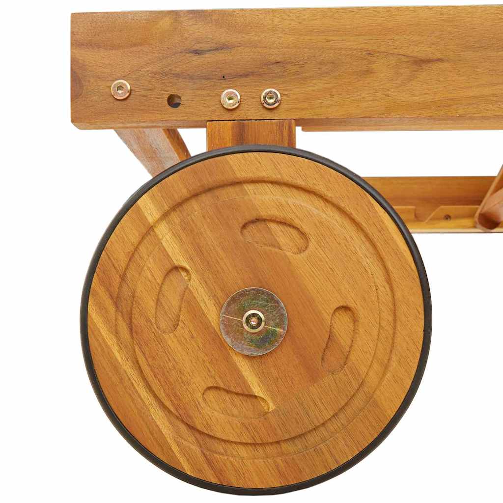 Sun Lounger Reclining Red 200 x 67 x 84cm Solid Acacia wood