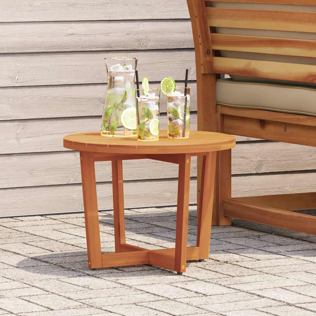 Garden Side Table Round Ø55x40 cm Solid Wood Acacia