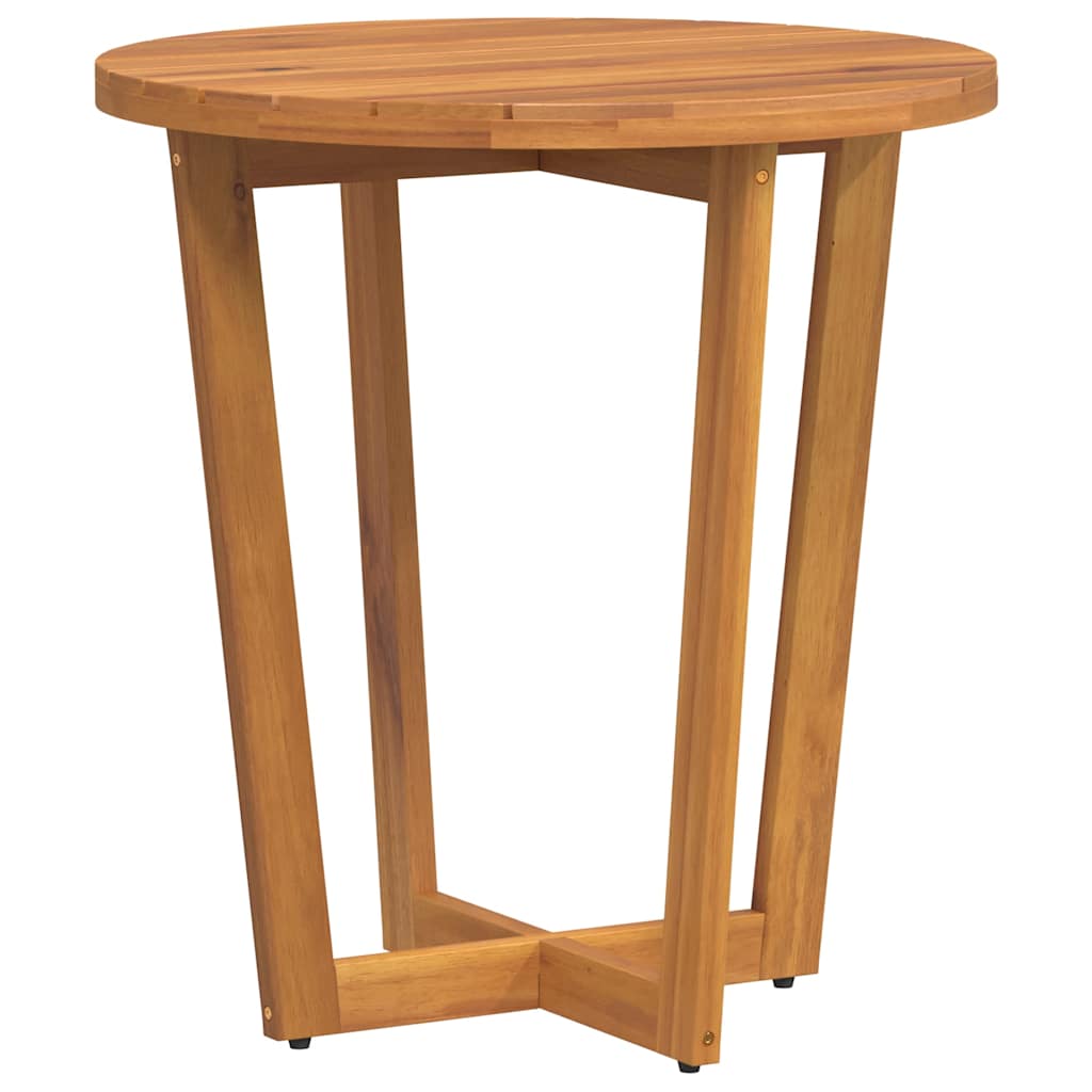 Garden Side Table Round Ø70x75 cm Solid Wood Acacia