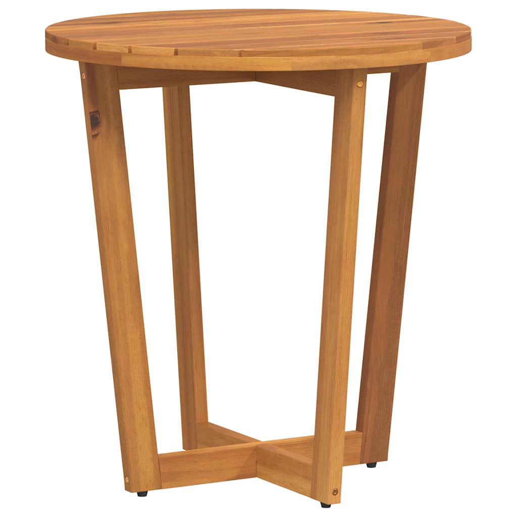 Garden Side Table Round Ø70x75 cm Solid Wood Acacia