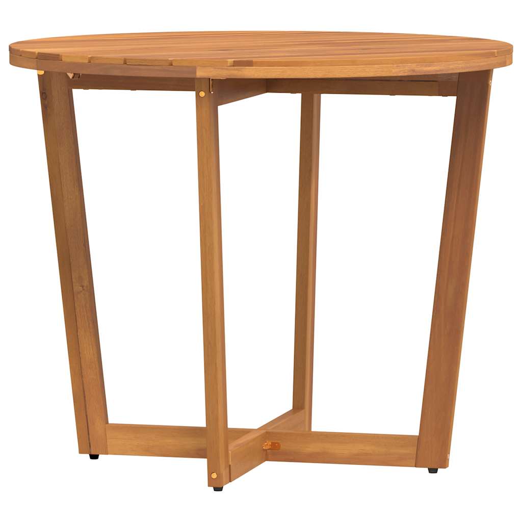 Garden Dining Table Round Ø90x75 cm Solid Wood Acacia