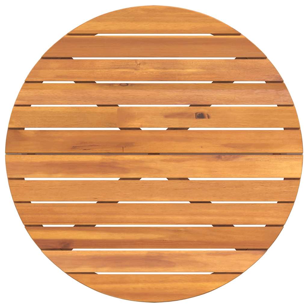 Garden Dining Table Round Ø90x75 cm Solid Wood Acacia